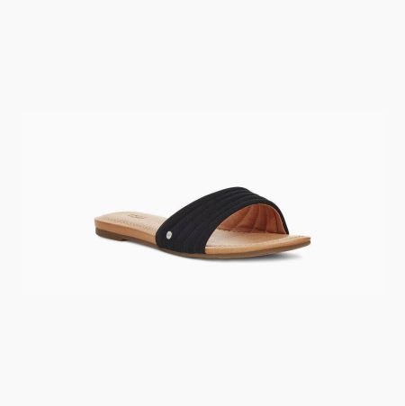 UGG Jurupa Black Sandals for Women (LETW46835)